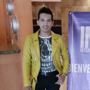 Yellow faux leather jacket